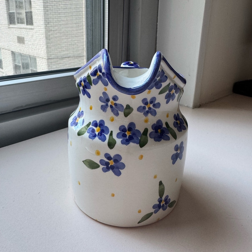 Hand-Painted Ceramic Pitcher - Picture 3 of 5
